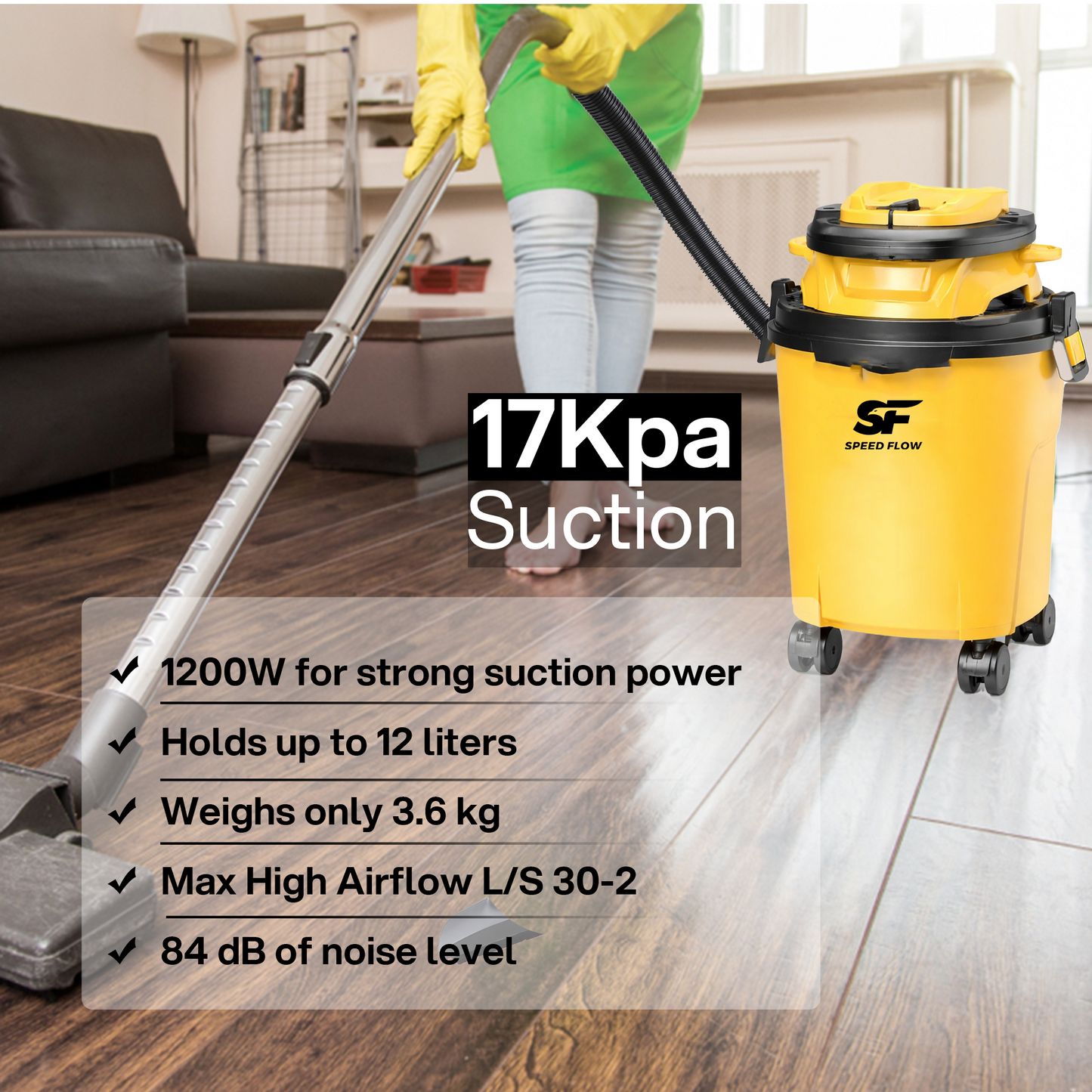 SFV-12 PP Portable Wet & Dry Vacuum Cleaner