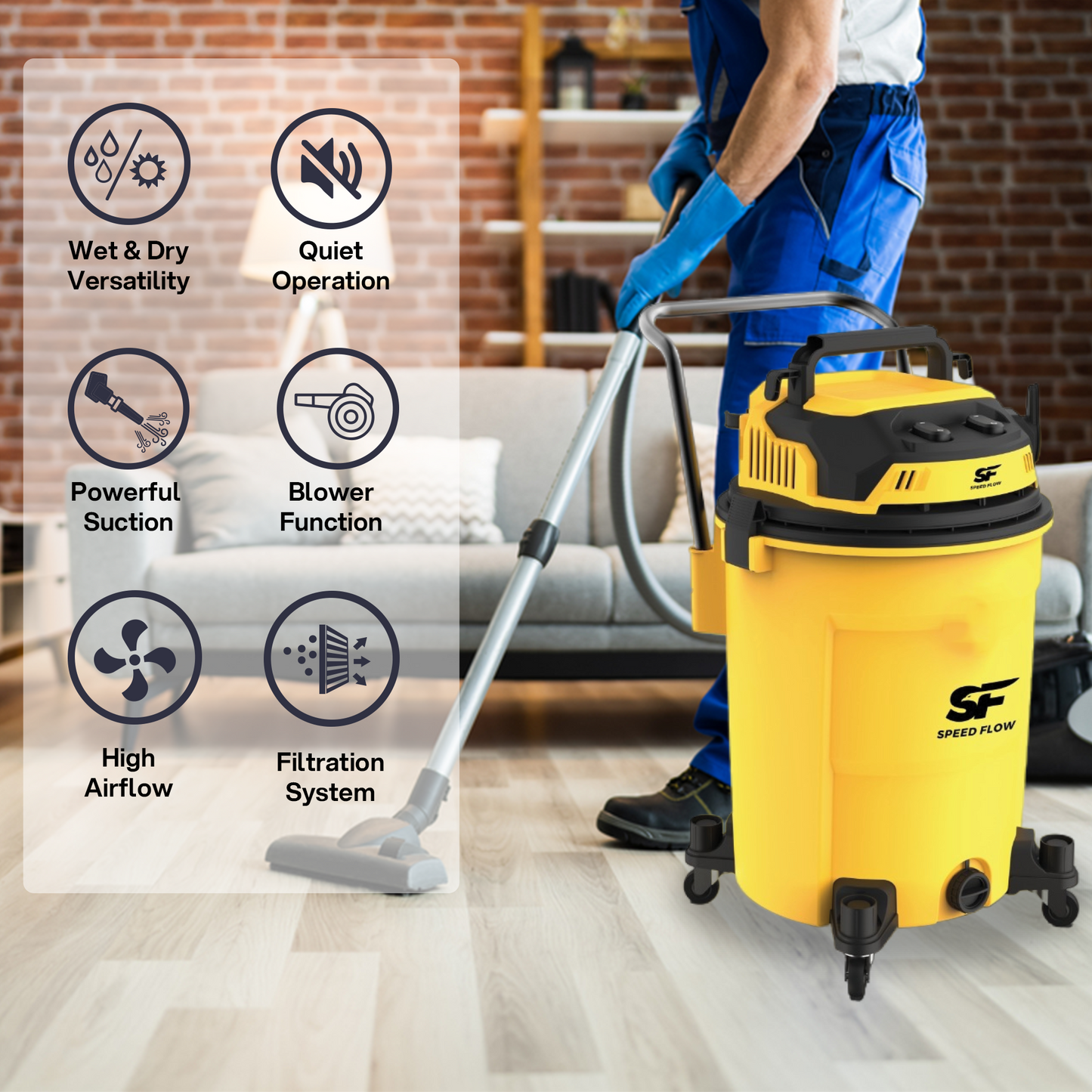SFV-DM 60 PP Wet & Dry Vacuum Cleaner