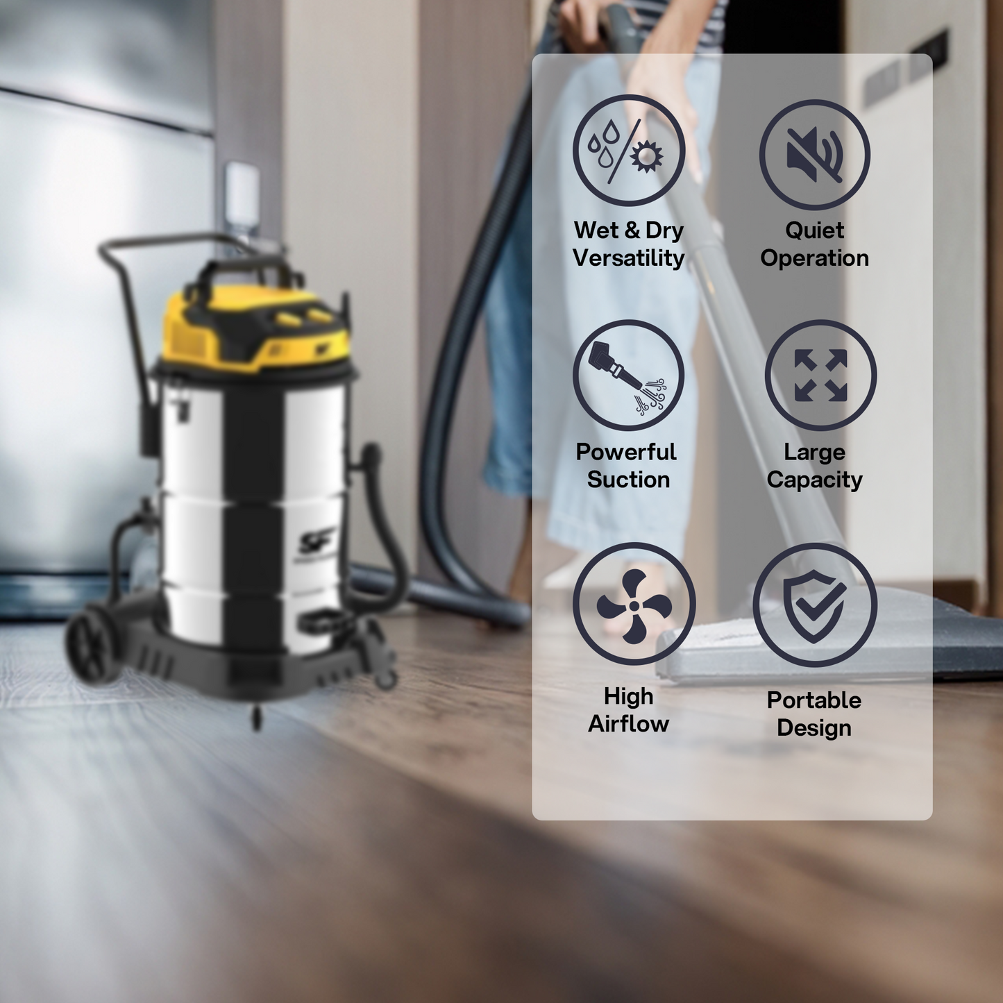 SFV-DM 80 SS Wet & Dry Vacuum Cleaner