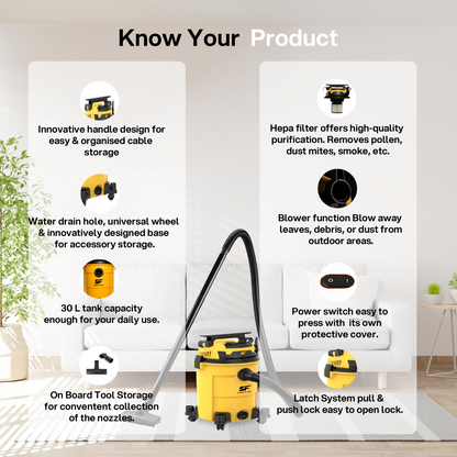 SFV-30 PP Wet & Dry Vacuum Cleaner