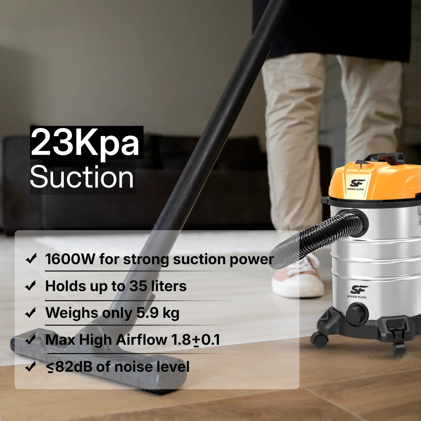 SFV-35 SS Wet & Dry Vacuum Cleaner