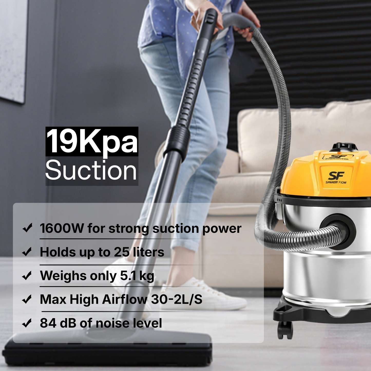 SFV-25 SS Wet & Dry Vacuum Cleaner