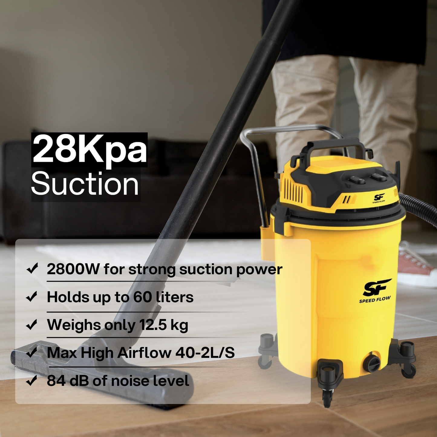 SFV-DM 60 PP Wet & Dry Vacuum Cleaner