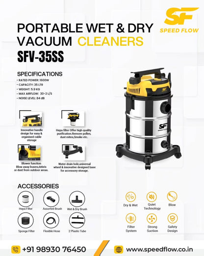SFV-35 SS Wet & Dry Vacuum Cleaner
